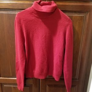 Red turtleneck